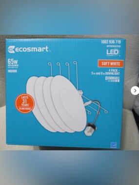 New 5in & 6 in. Integrated LED White Canless New Construction